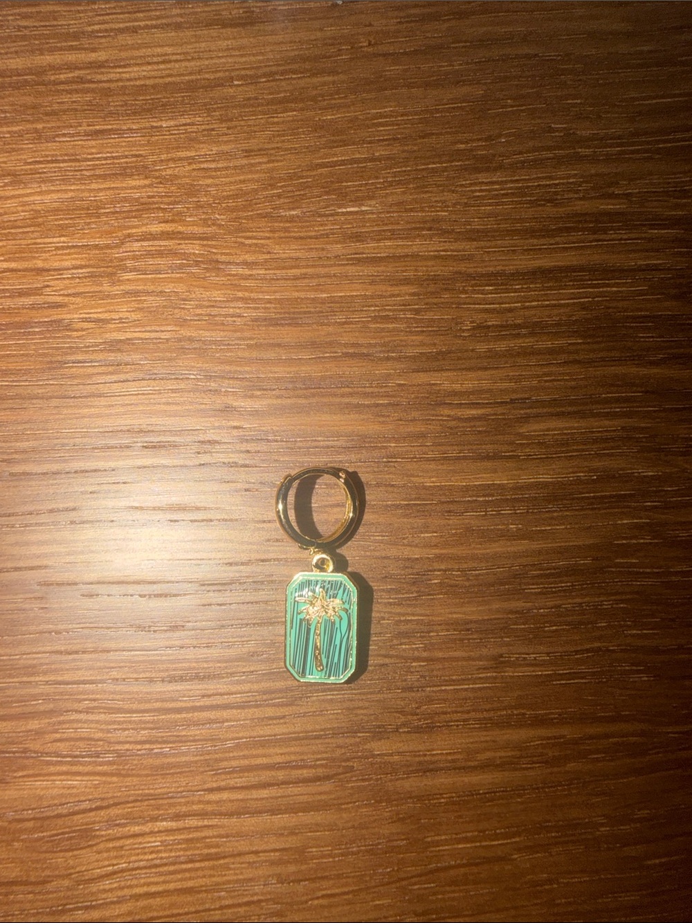 Calzedonia bikini Hoop charm with Green Palm Tree Charm